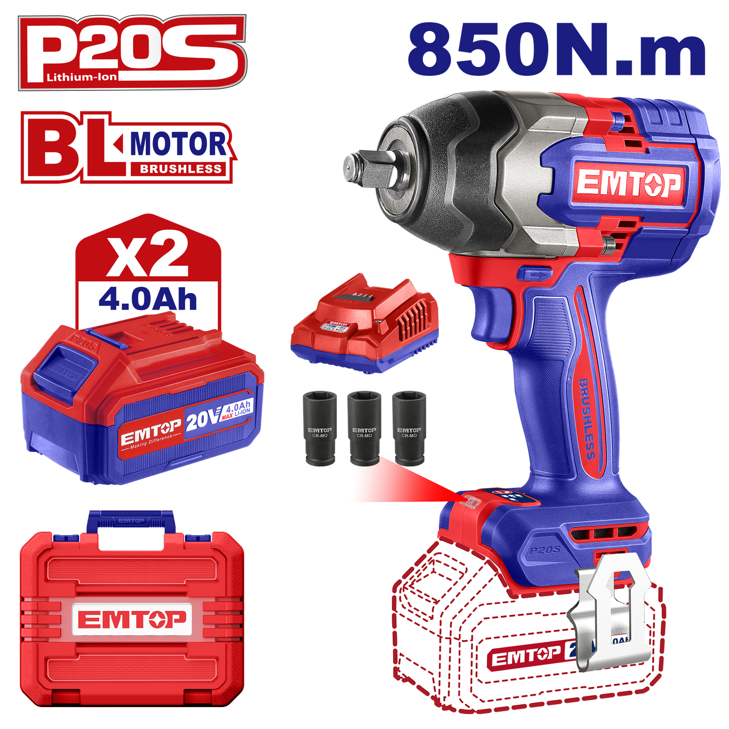 Kit Llave de impacto 1/2