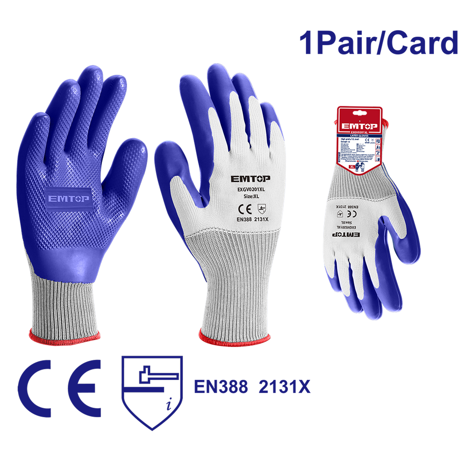 Guantes de látex XL