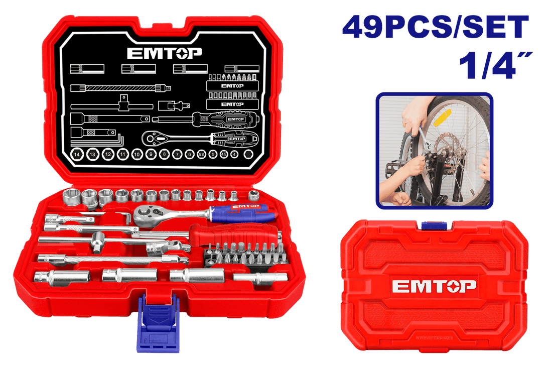 Caja de 49 herramientas para mecánico - EMTOP MEXICO