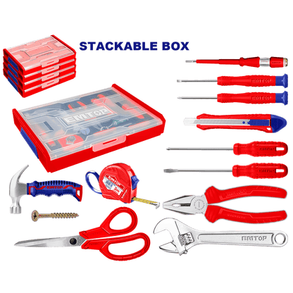 Caja de herramientas manuales de 51 piezas - EMTOP MEXICO