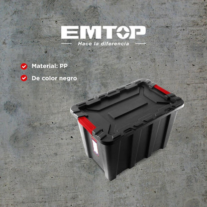 Caja organizadora de plástico 23&quot; 55 L - EMTOP MEXICO