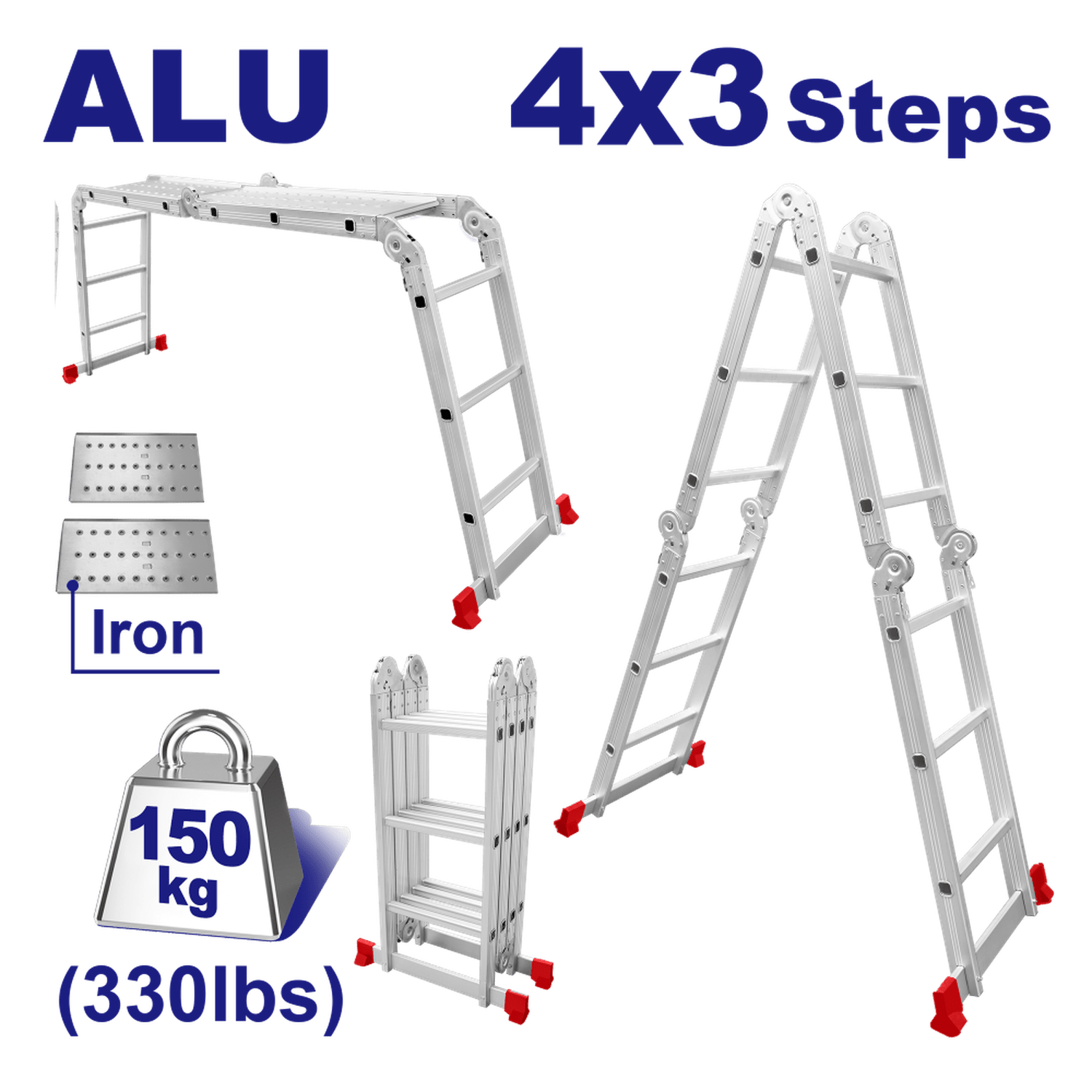 Escalera multiusos de aluminio. - EMTOP MEXICO