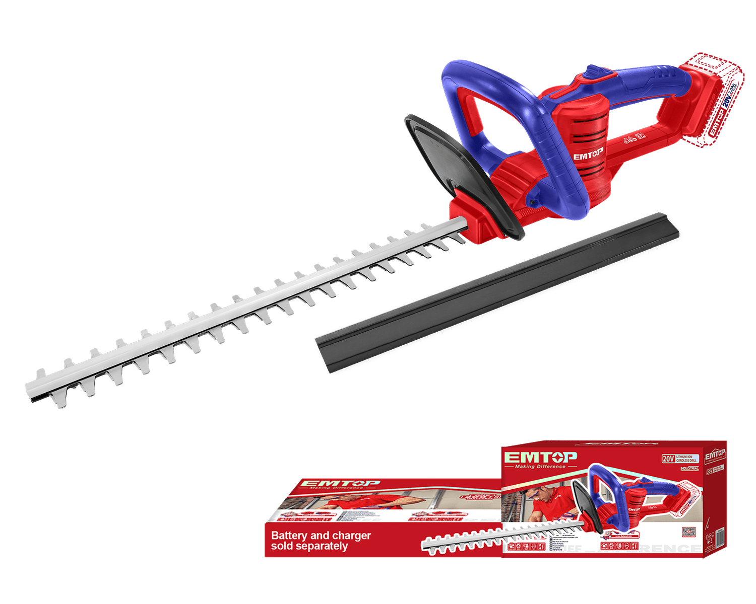 Kit Cortasetos 2800 rpm, inalámbrico de 20V - EMTOP MEXICO