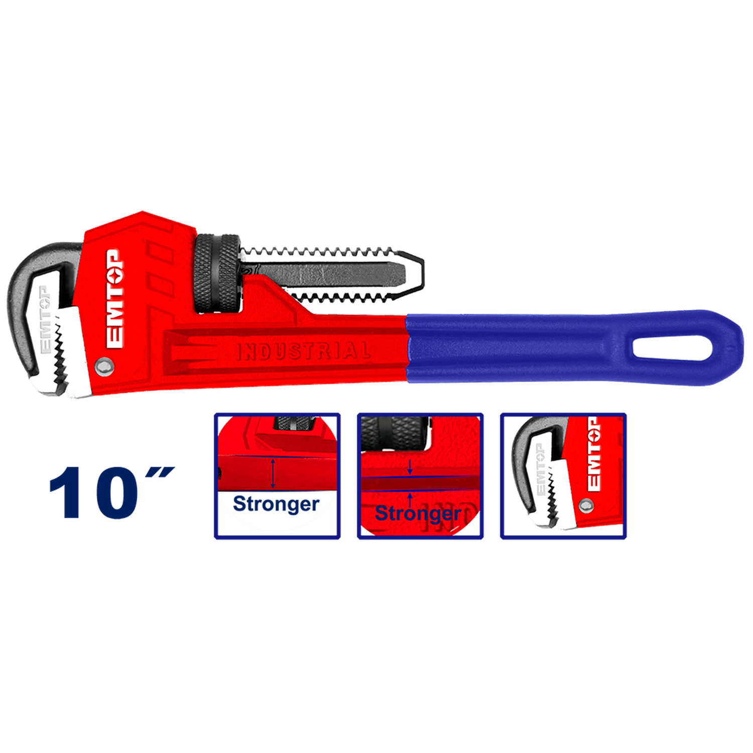 Llave stilson 10&quot; (250 mm) - EMTOP MEXICO