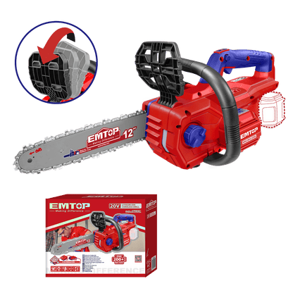 Motosierra 12&quot;, inalámbrica de 20V, Brushless - EMTOP MEXICO