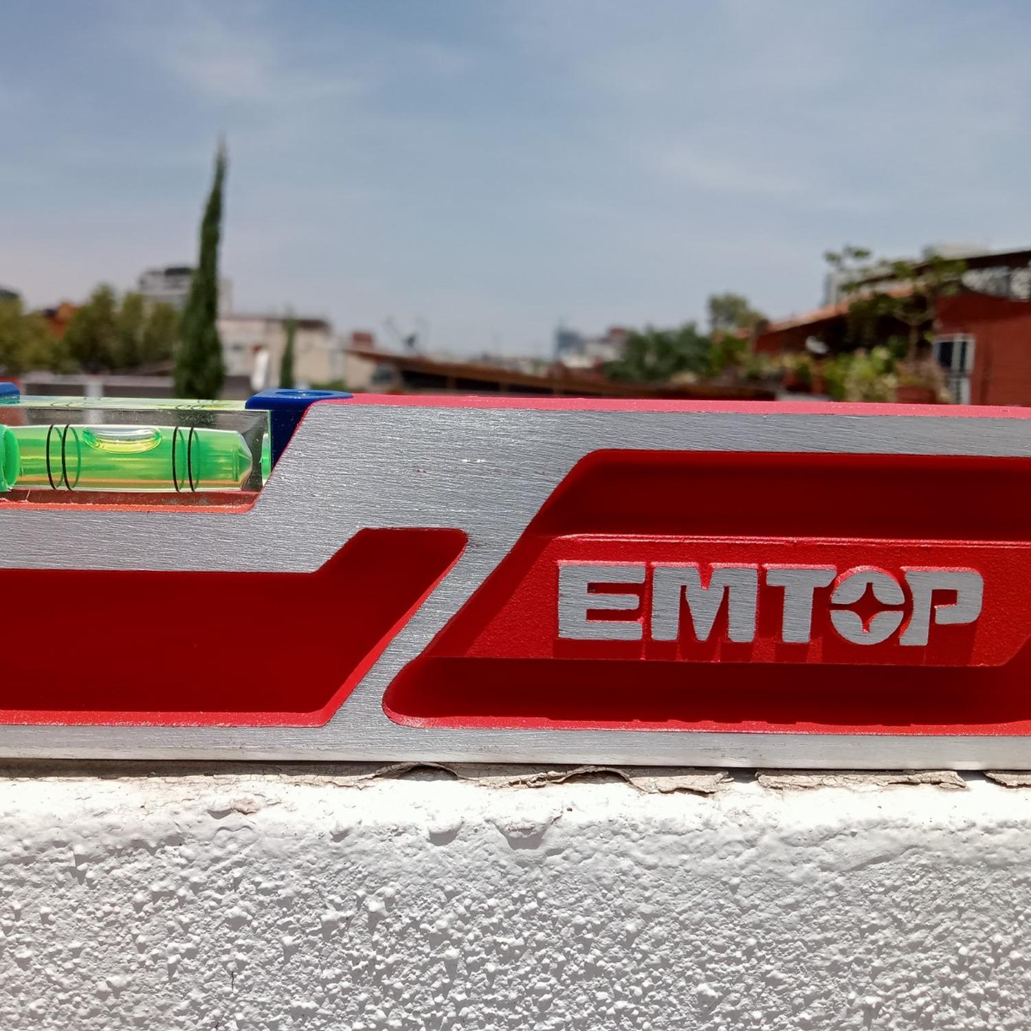 Nivel de 60 cm de aluminio para albañil, trabajo pesado - EMTOP MEXICO