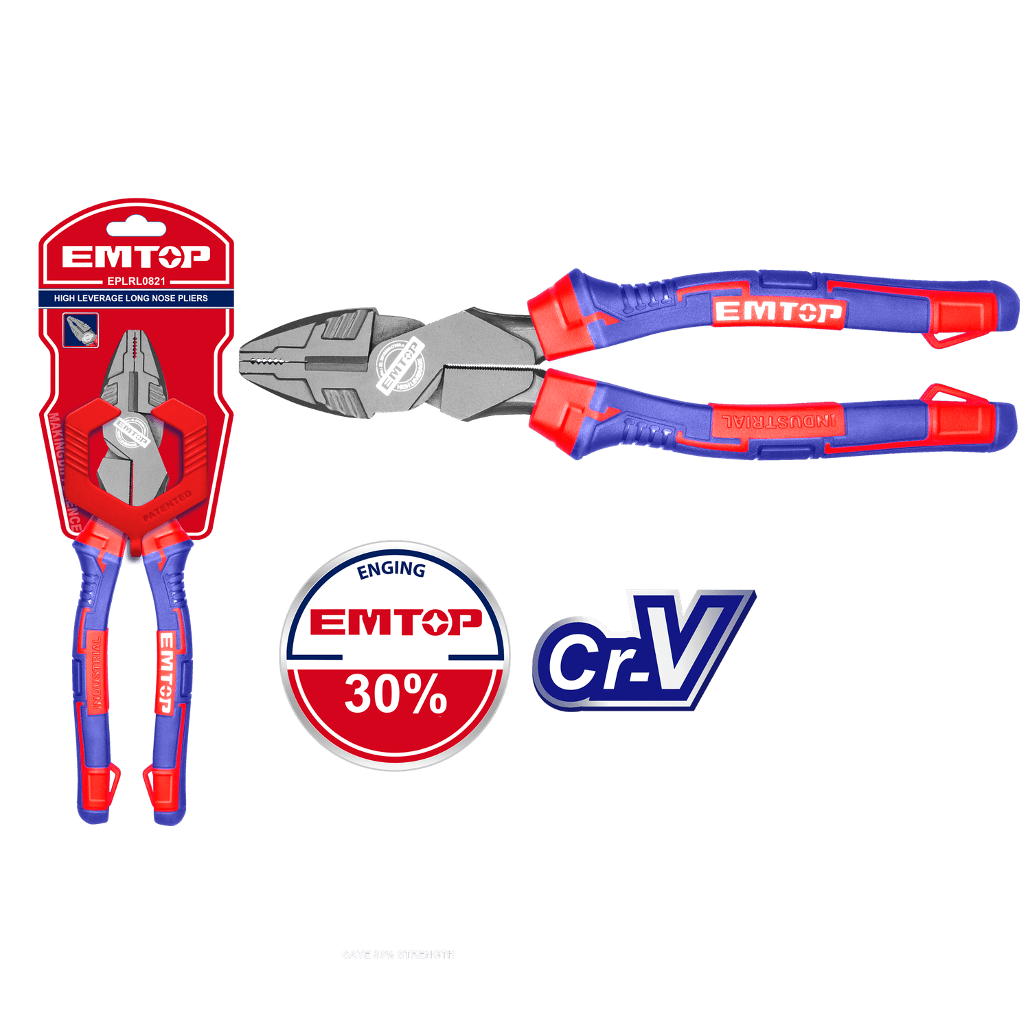 Pinza de electricista de alta palanca 9.5&quot; - EMTOP MEXICO