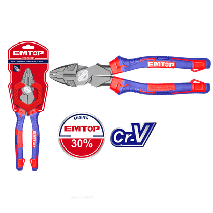 Pinza de electricista de alta palanca 9.5&quot; - EMTOP MEXICO