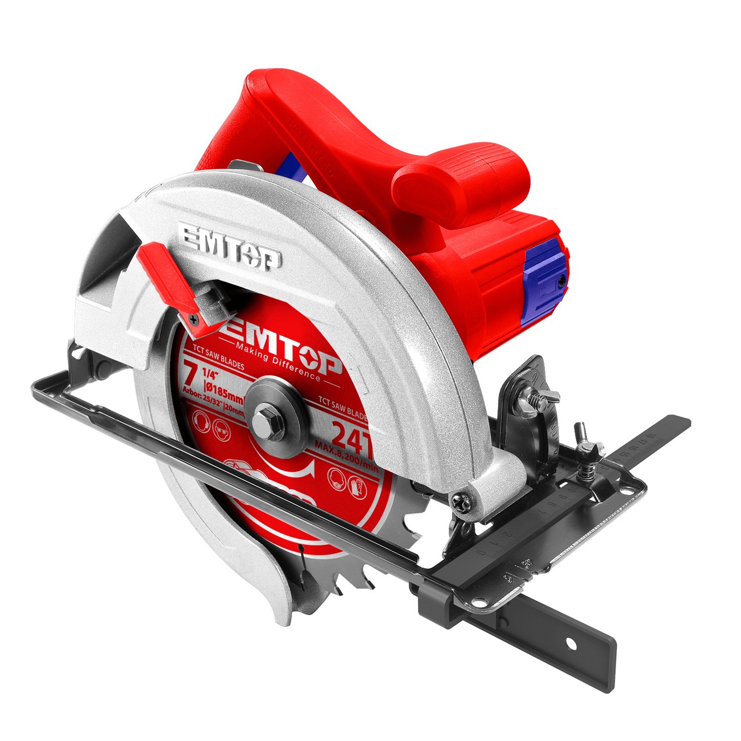 Sierra Circular de 7 - 1/4&quot; EMTOP motor de 1400W - EMTOP MEXICO